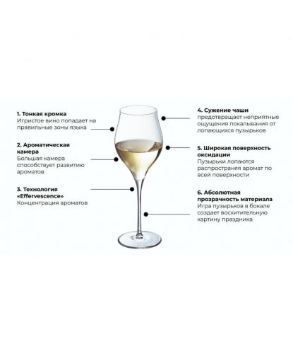 Бокал-флюте для шампанского 300 мл хр. стекло "Эксалтейшн" d 5,9 см h21,1 см Chef&Sommelier [6] (4)