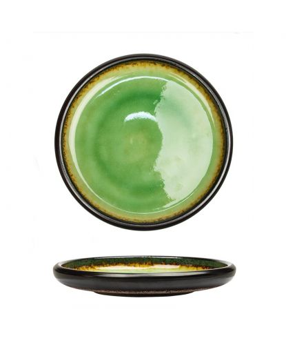 Тарелка с бортом d 24,5 см h3,7 см Green Spider Silk Stockholm P.L [1] (1)