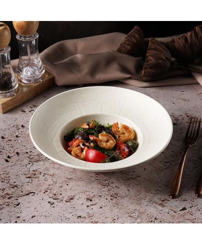 Тарелка глубокая 350 мл d 25 см h7,5 смдля пасты Elephant Ivory d 25*7,5 см, P.L. Proff Cuisine [1] (3)