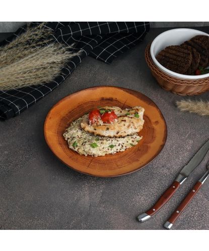 Тарелка 21 см h2,8 см Wood Fusion P.L. Proff Cuisine [6] (7)