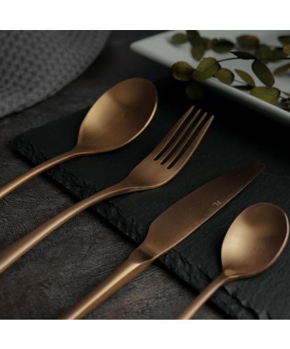 Ложка чайная 14,3 см матовая медь PVD Alessi-Copper P.L. [12] (5)