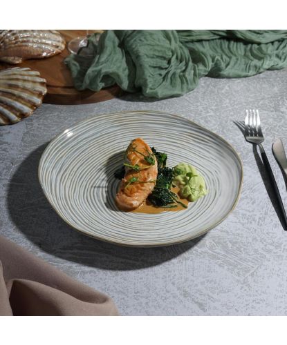 Тарелка 25 см h3 см Gray Whirlpool Frutti di Mare P.L. [4] (16)