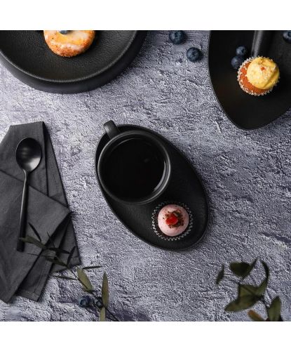 Кофейная пара 175 мл d 8,3 см h7 см Cappuccino Black Raw Stellar P.L. Proff Cuisine [6] (10)
