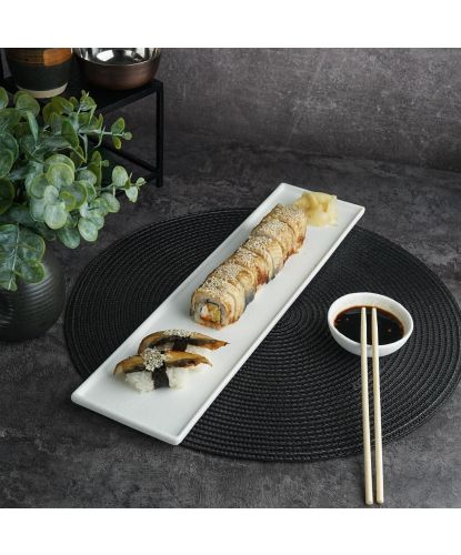 Блюдо прямоугольное 40,5*10,5 см h1,5 см White Matt Panasia P.L. Proff Cuisine [1] (2)