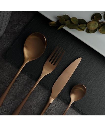 Нож столовый 23,5 см матовая медь PVD Alessi-Copper P.L. [12] (4)