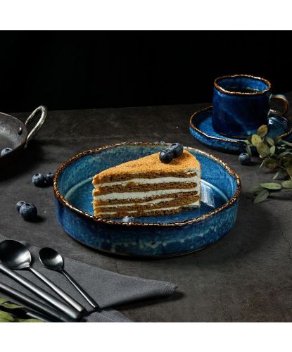 Тарелка с бортом d 20,8 см h4,6 см 930 мл Aqua Blue P.L. Proff Cuisine [6] (3)