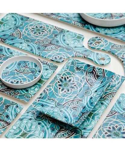 Блюдо 26,5*16,2*1,8 см прямоуг. Damask Blue пластик меламин P.L. Proff Cuisine (2)