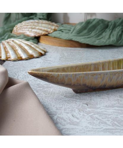 Блюдо овальное 44*5 см h4 см 200 мл Pearl Fish Sea Stone Frutti di Mare P.L. [4] (10)