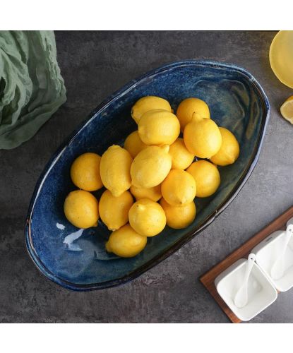 Блюдо овальное 51*29 см h12 см 5,5 л Aqua Blue Style Buffet P.L. [1]  (5)