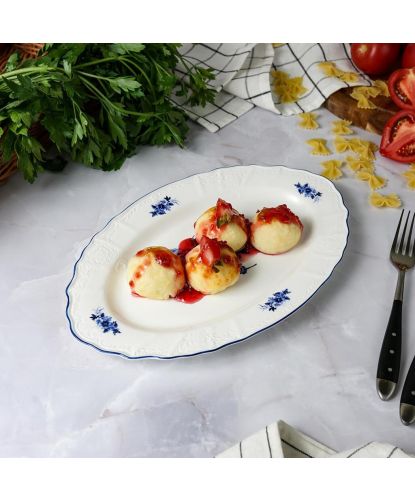 Блюдо овальное 30,6*19,4*2,3 см Blue Flower P.L. Proff Cuisine [1] (2)