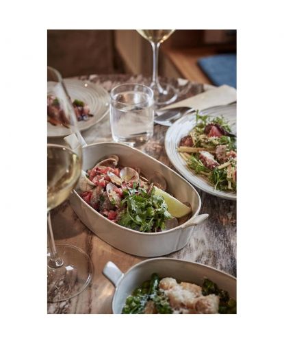 Блюдо овальное 19*11,5 см h4 см 400 мл Gray Oval Bucket с ручками Frutti di Mare P.L. [1] (9)