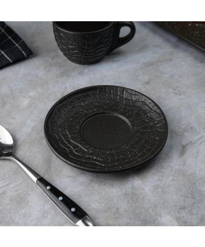 Кофейная пара 100 мл d 7 см h5,2 см Black Raw Wood P.L. Proff Cuisine [6] (4)