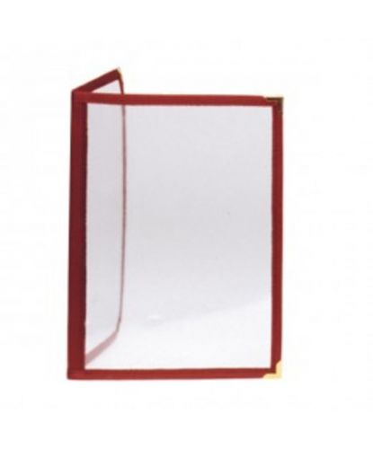 Держатель меню A4, 2 страницы, бордо, PVC (2)