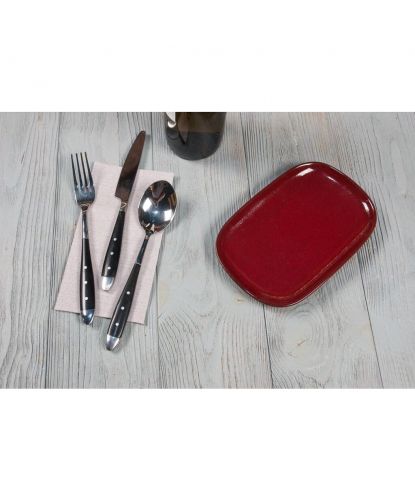 Блюдо овальное 20*13*1,9 см Evolution Dark Red P.L. Proff Cuisine [1] (6)