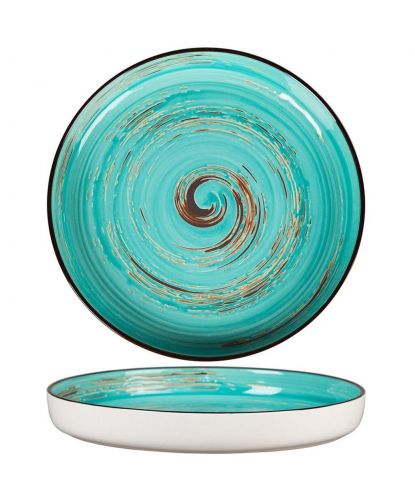 Тарелка с бортом d 23 см h3 см Texture Light Cyan Circular P.L. Proff Cuisine [6] (2)