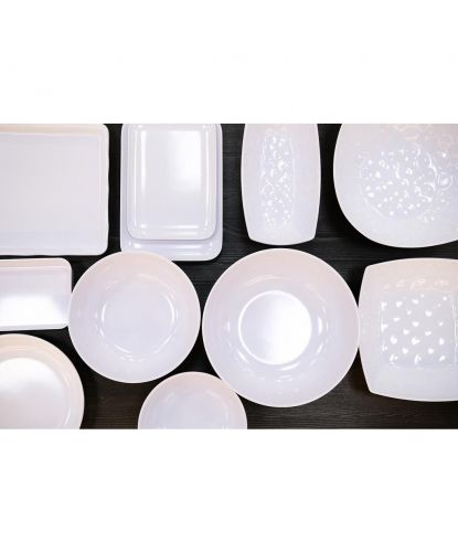 Салатник 4000 мл 33,5*33,5*13 см квадрат. White пластик меламин P.L. Proff Cuisine (4)