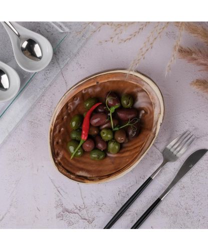 Салатник 365 мл 19*14,5 см h5 см Pearl Ammonite Shell Frutti di Mare P.L. [1] (6)