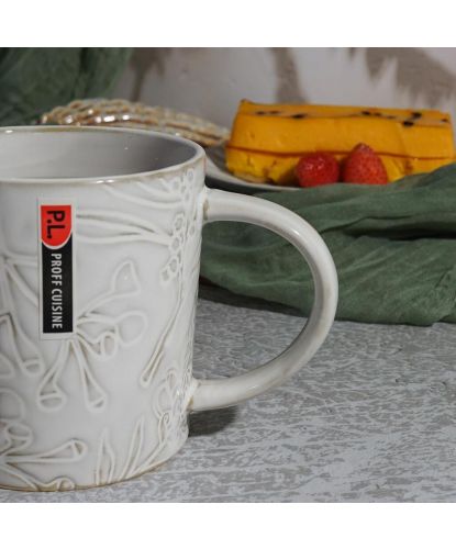 Кружка 350 мл d 9 см h9 см Gray Rock Flowers Frutti di Mare P.L. [6] (15)