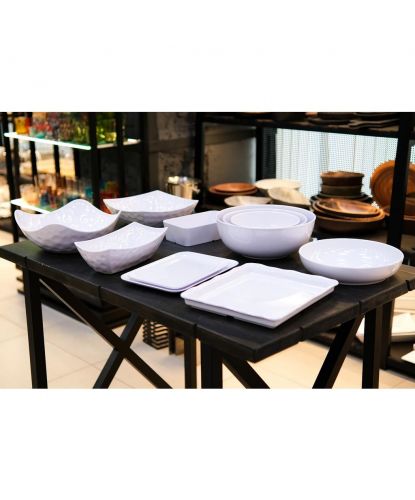 Салатник 3000 мл 30,5*30,5*9,7 см квадрат. White пластик меламин P.L. Proff Cuisine (2)