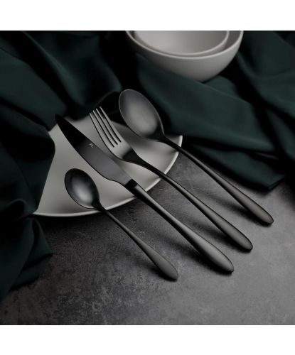 Вилка столовая 21,5 см матовый черный PVD Alessi-Black P.L. [12] (6)