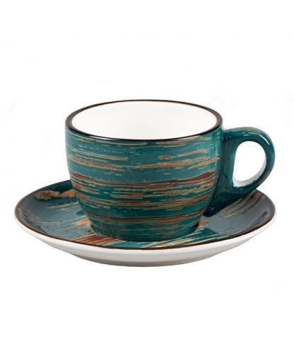 Чайная пара 200 мл d 9 см h6,3 см Texture Dark Green P.L. Proff Cuisine [6] (2)