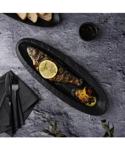 Блюдо овальное 40,8*14 см h3,5 см Black Raw Stellar P.L. Proff Cuisine [1] (6)