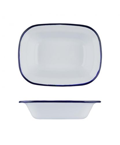 Блюдо для подачи 24,7*18,5 см h5 см 1000 мл Blue Rim эмалированая сталь SUNNEX [1] (2)