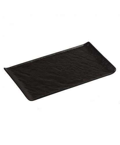 Блюдо прямоугольное 26*13 см h1,6 см с бортами Side Up2 Black Raw Stellar P.L. Proff Cuisine [4] (2)