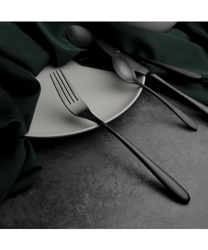 Вилка столовая 21,5 см матовый черный PVD Alessi-Black P.L. [12] (3)