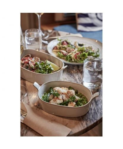 Блюдо овальное 19*11,5 см h4 см 400 мл Gray Oval Bucket с ручками Frutti di Mare P.L. [1] (8)