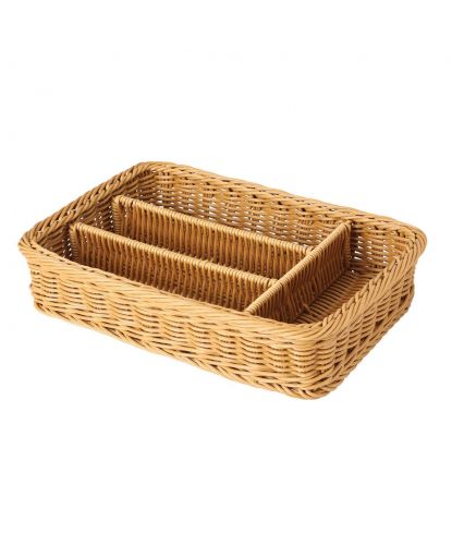 Контейнер для столовых приборов 4 отд., ротанг, P.L. Proff Cuisine (3)